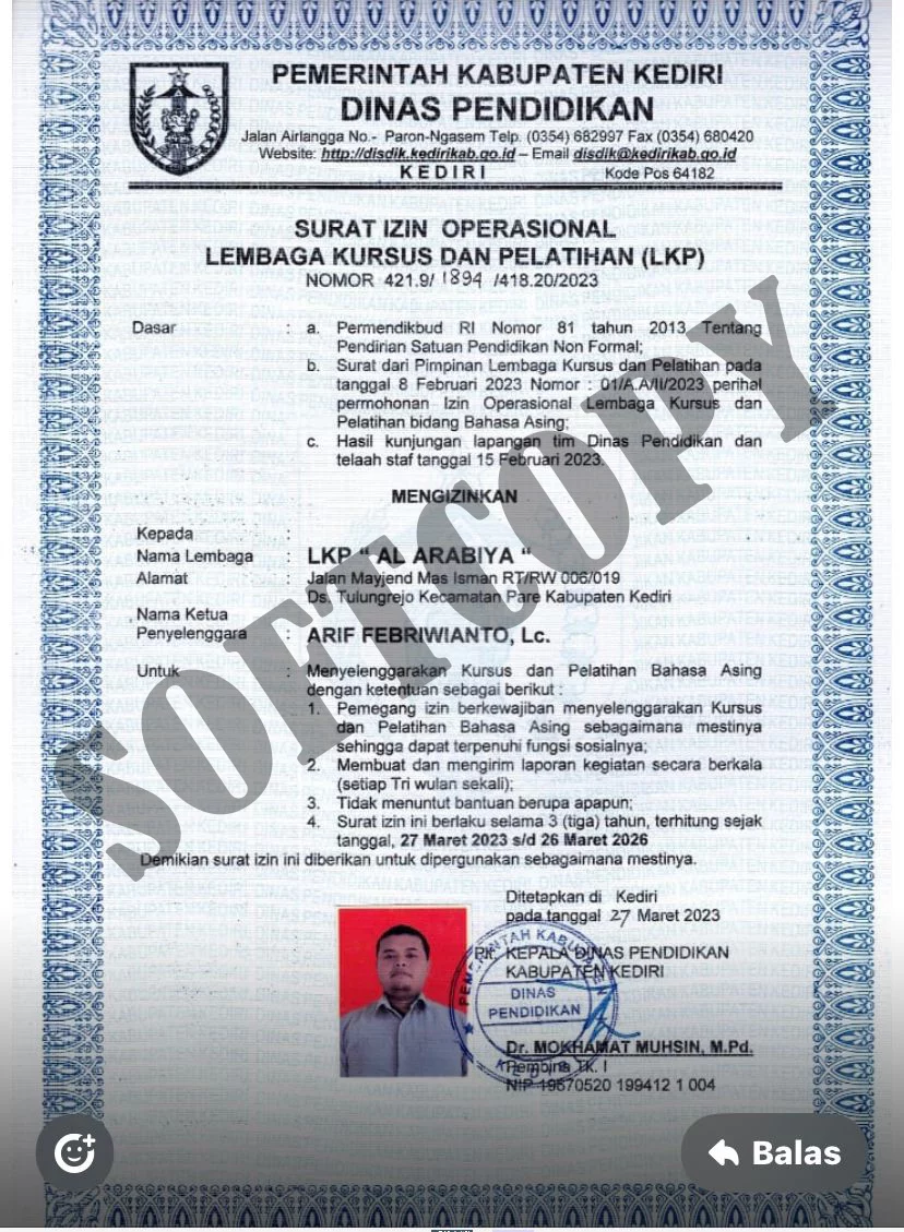 legalitas npsn alrabiya pare