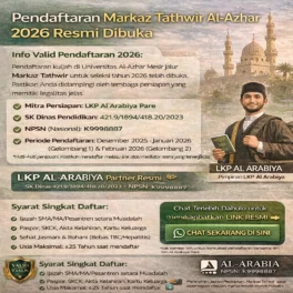 Pendaftaran Markaz Tathwir Al-Azhar 2026 - Materi Bahasa Arab Al Arabiya